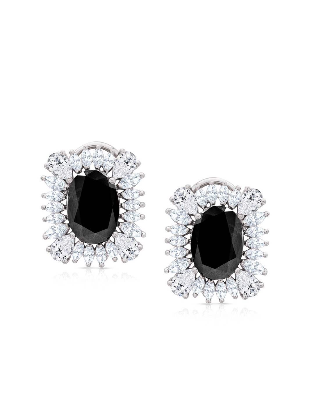 

ANAYRA White Circular Drop Earrings