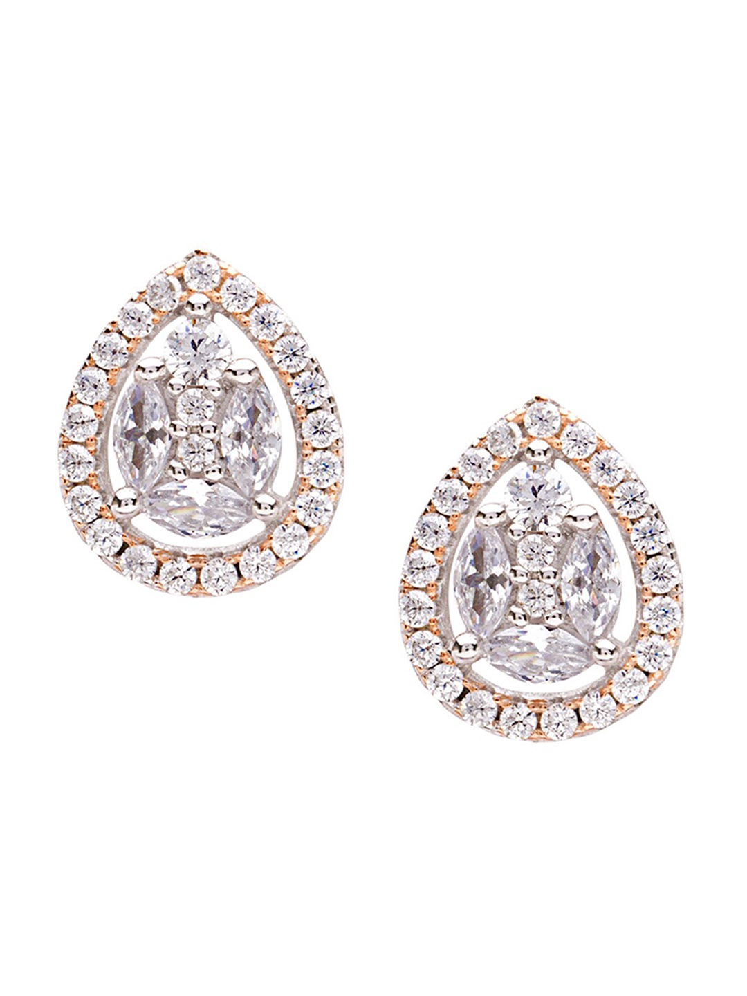 

ANAYRA White Circular Studs Earrings