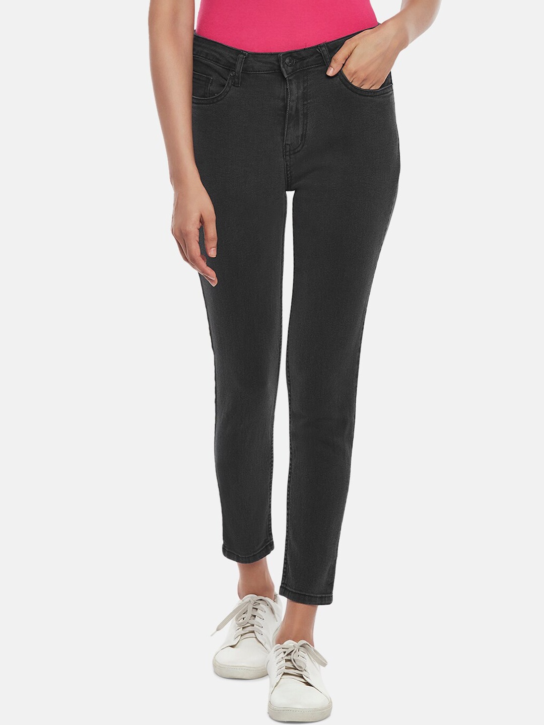 

People Women Grey Slim Fit Jeans