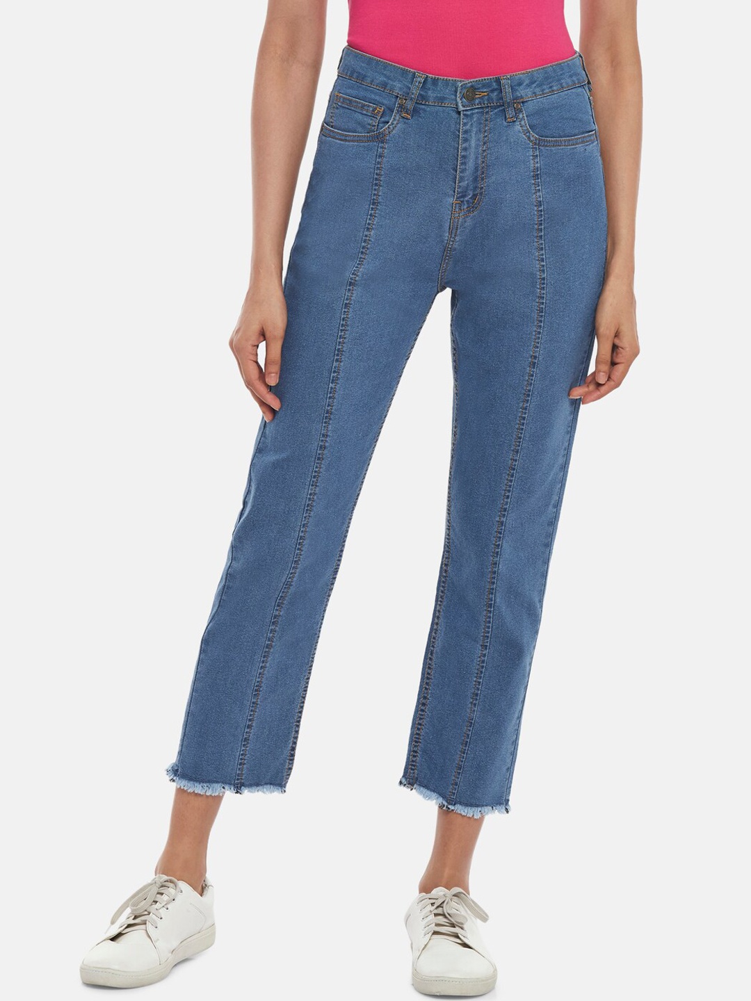 

People Women Blue Straight Fit Jeans