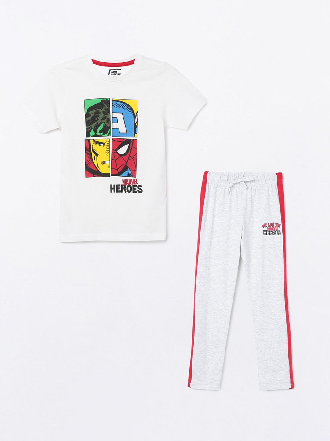 

Fame Forever by Lifestyle Boys MARVEL Printed Clothing Set, White