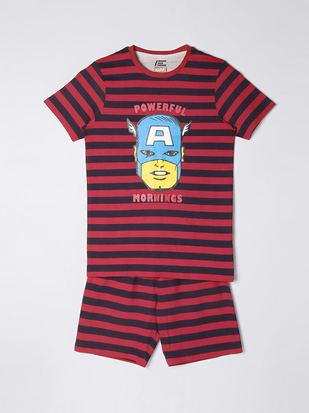 

Fame Forever by Lifestyle Boys Marvel Print Clothing Set, Red