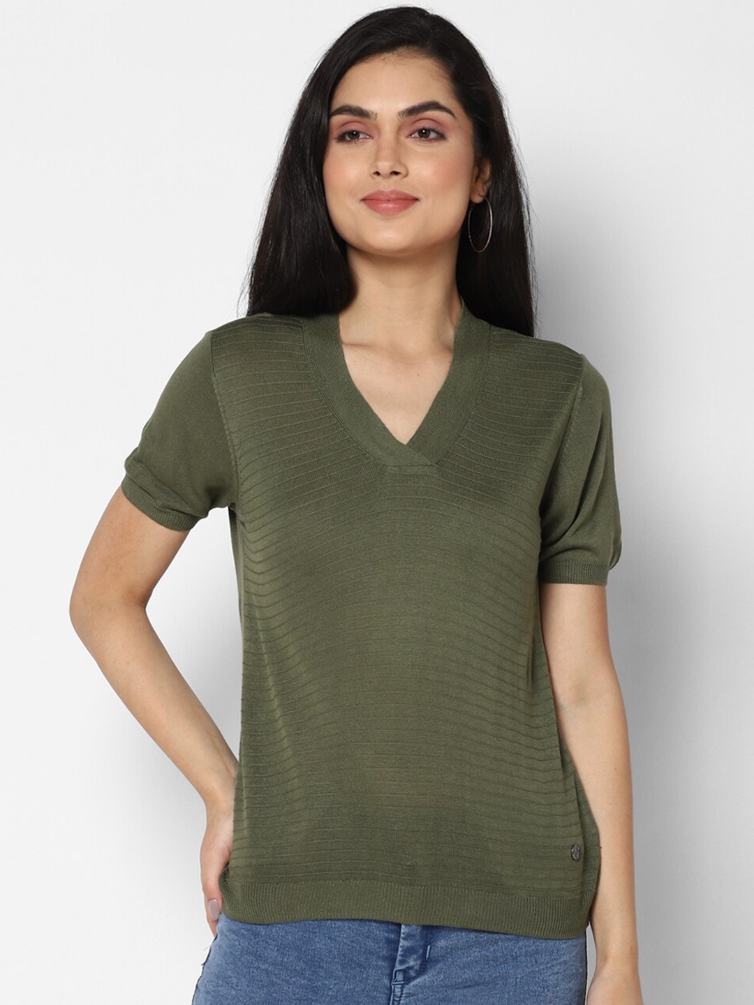 

Allen Solly Woman Olive Green Top