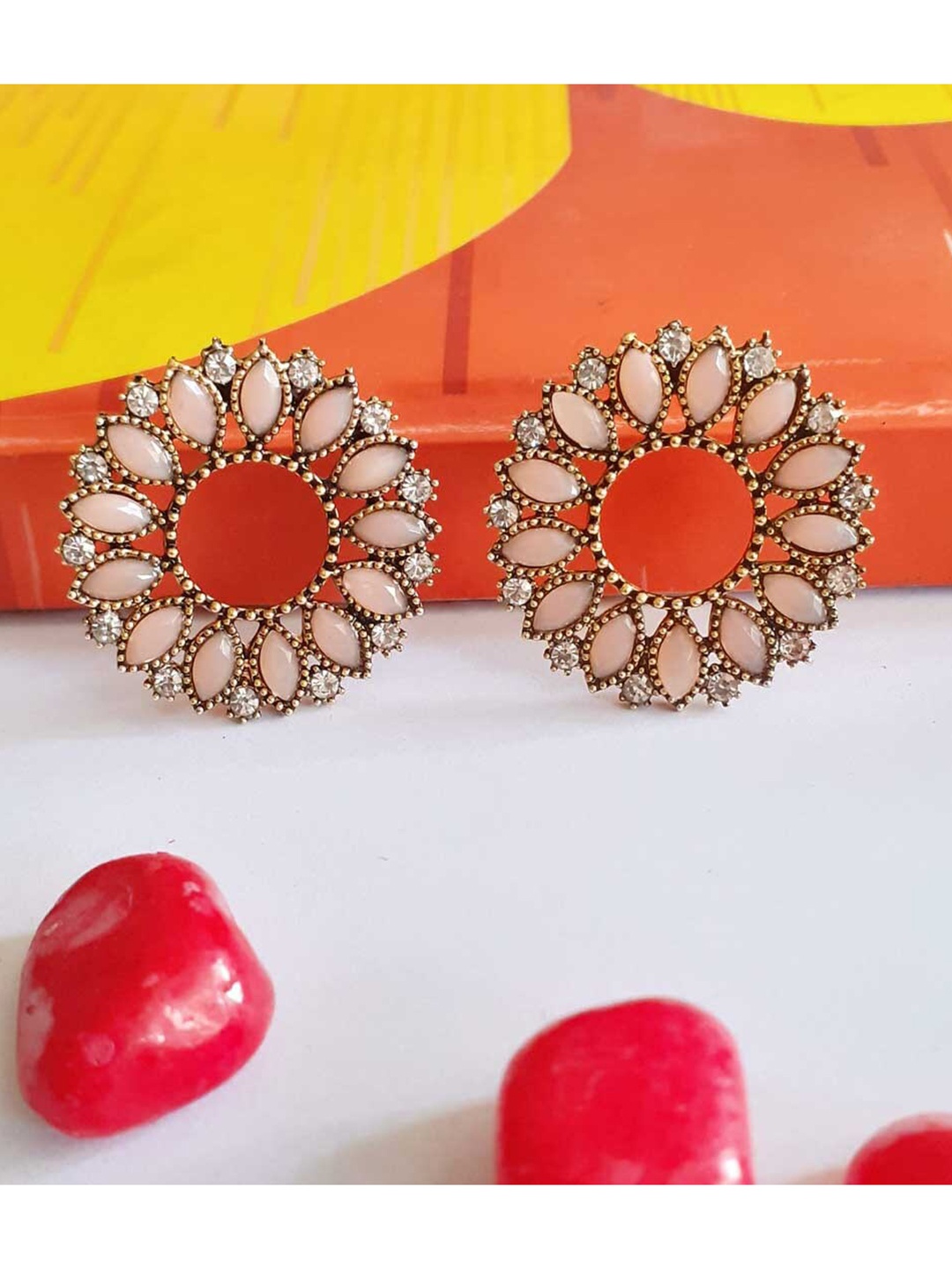 

RICH AND FAMOUS Multicoloured Contemporary Studs Earrings, Multi