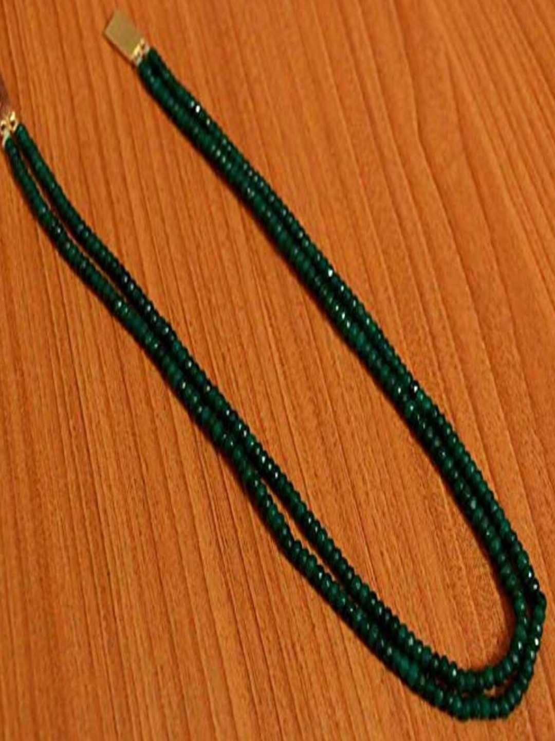 

Runjhun Gold-Toned & Green Brass Gold-Plated Necklace