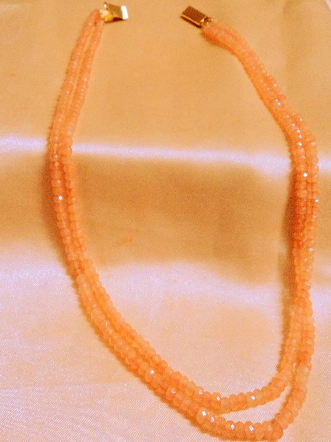 

Runjhun Gold-Toned & Peach-Coloured Brass Gold-Plated Necklace