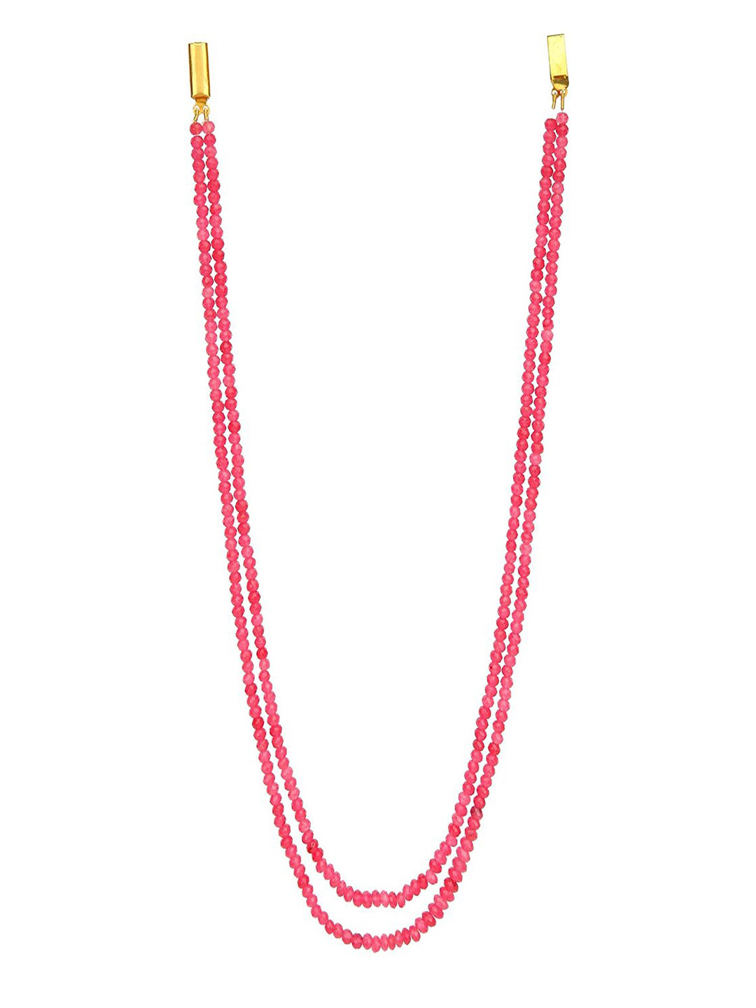 

Runjhun Gold-Toned & Pink Brass Gold-Plated Necklace