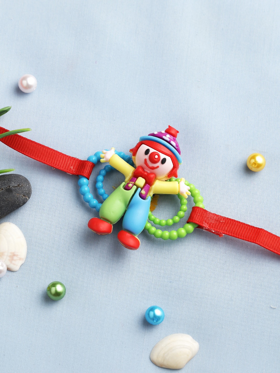 

Aapno Rajasthan Jolly Joker Rakhi with Roli Chawal & Greetings Card, Multi