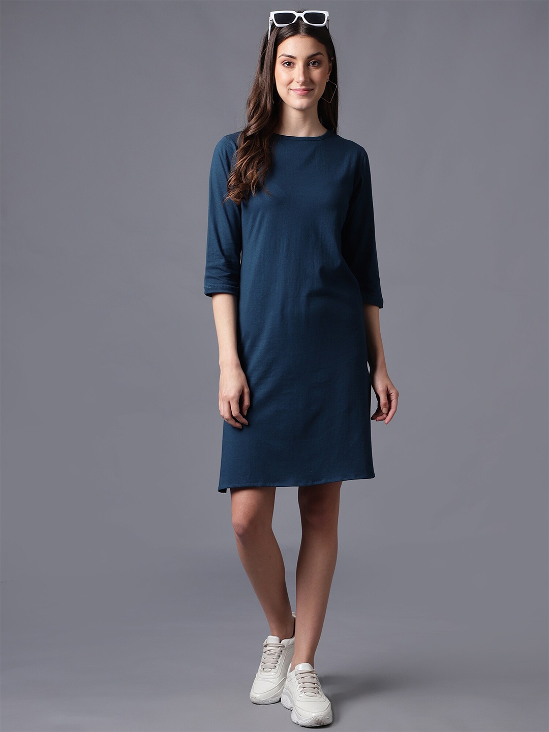 

THE EG STORE Blue A-Line Dress