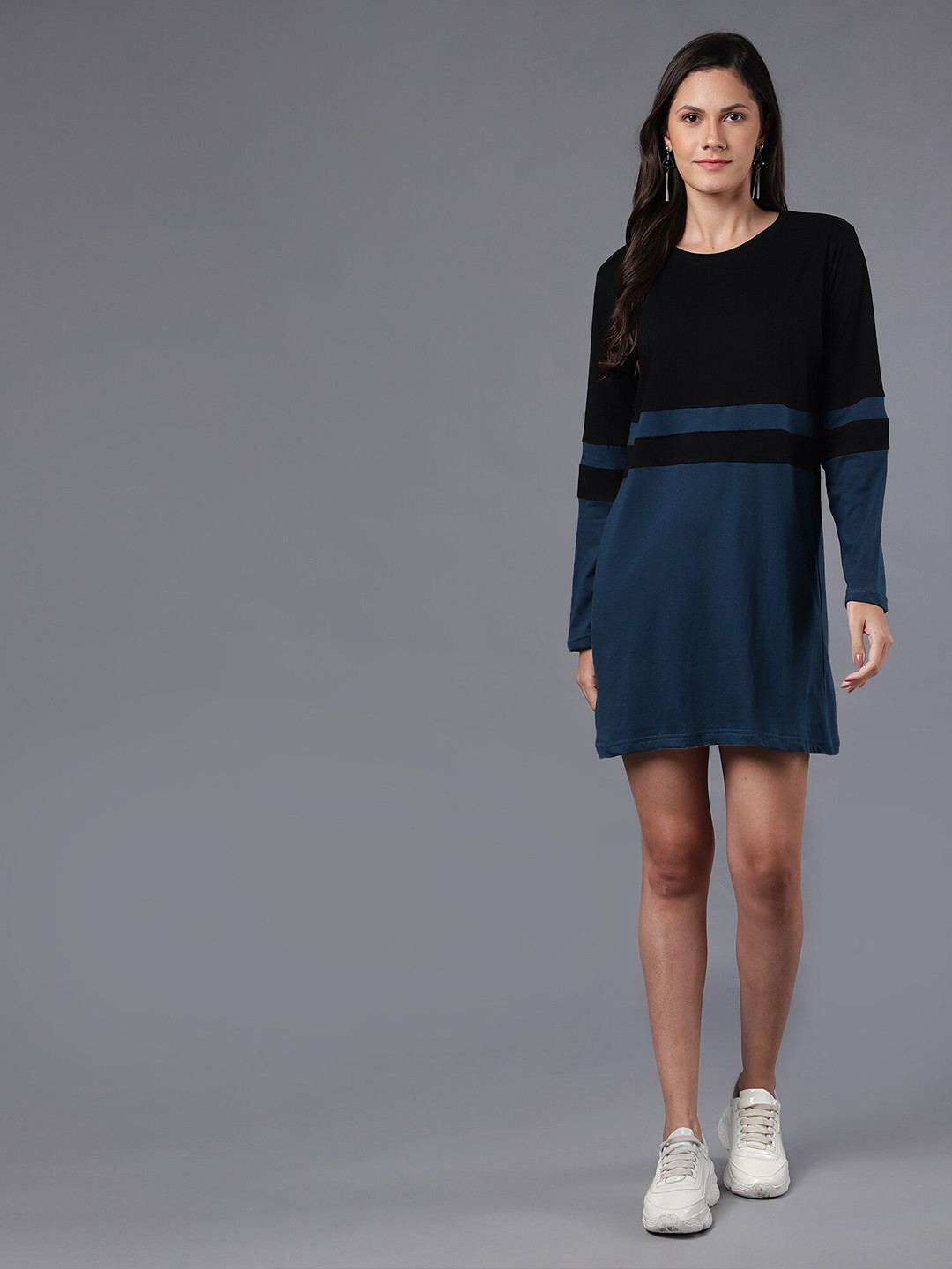 

THE EG STORE Blue A-Line Dress
