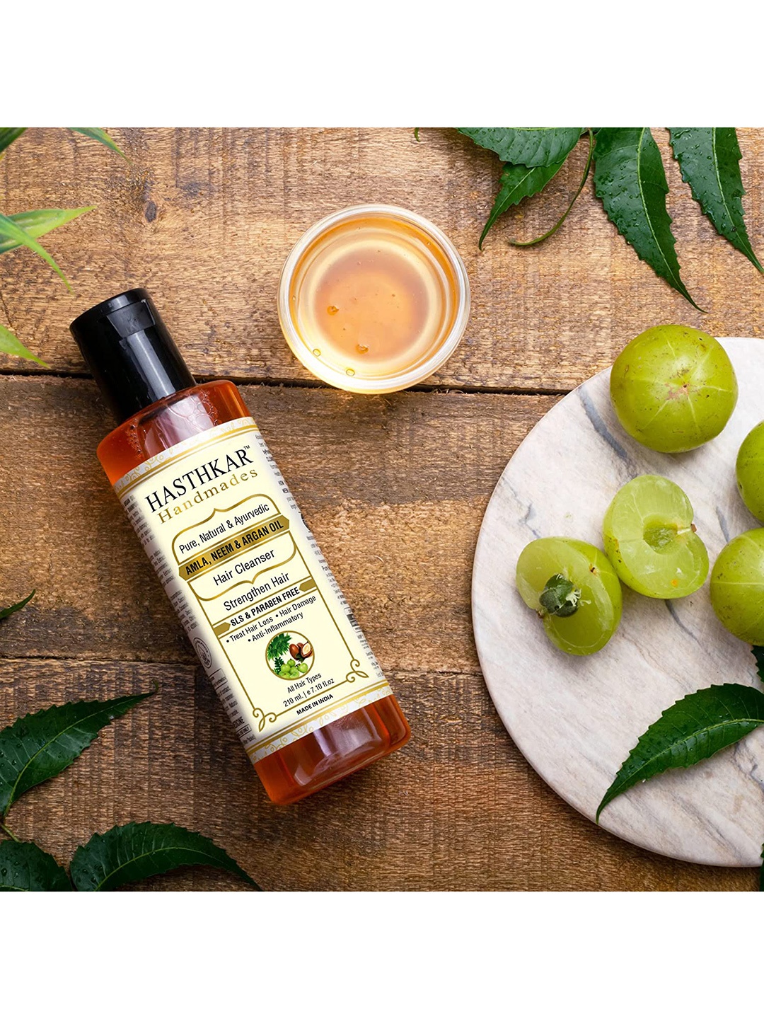 

Hasthkar Handmades Natural Amla-Neem & Argan Oil Hair Shampoo - 210 ml, Orange