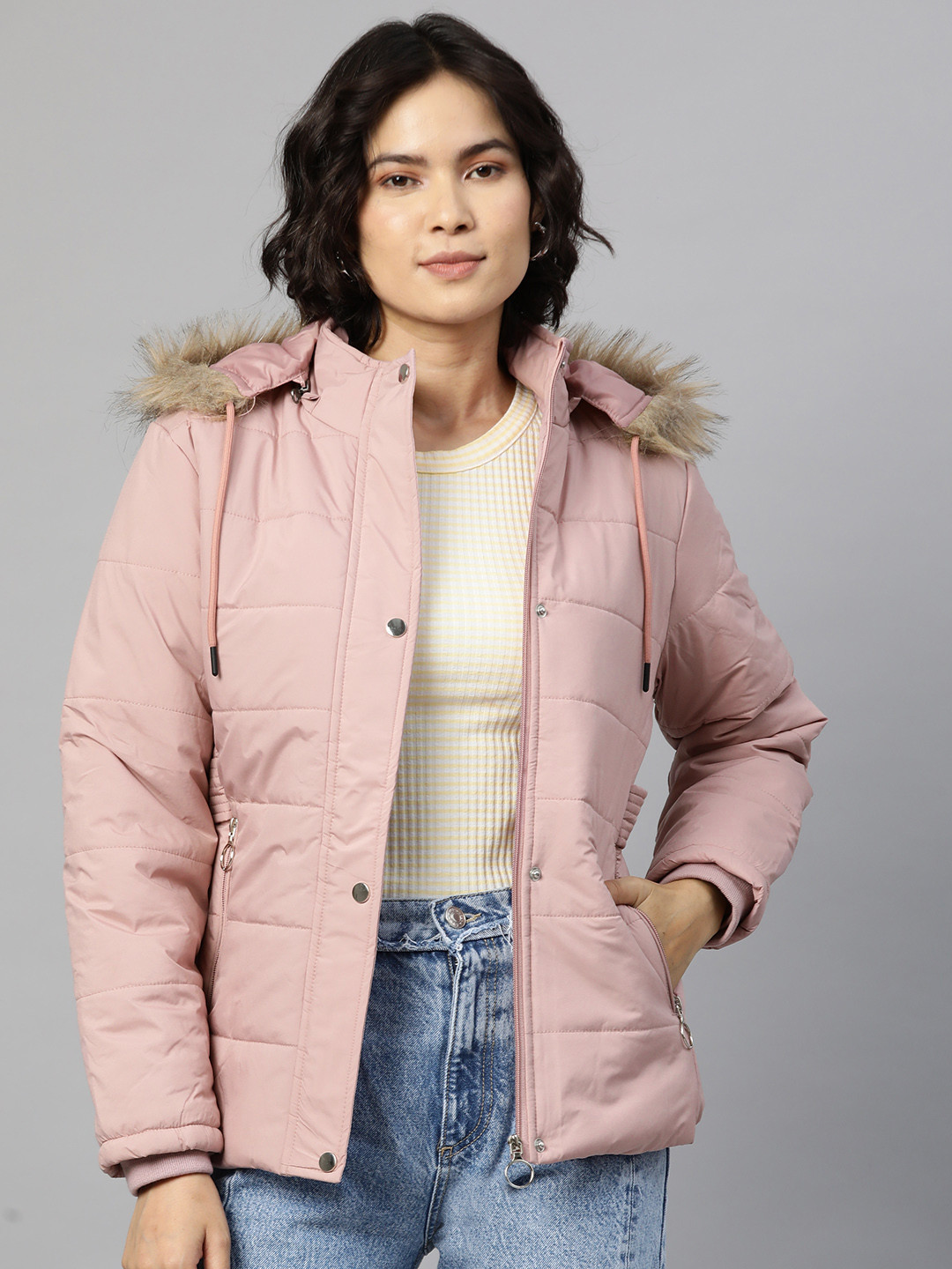

Foreign Culture By Fort Collins Women Pink Insulator Parka Jacket