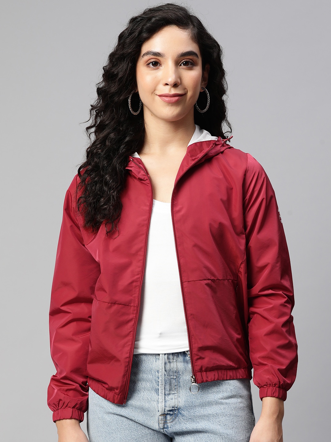 

Foreign Culture By Fort Collins Women Maroon Tailored Jacket