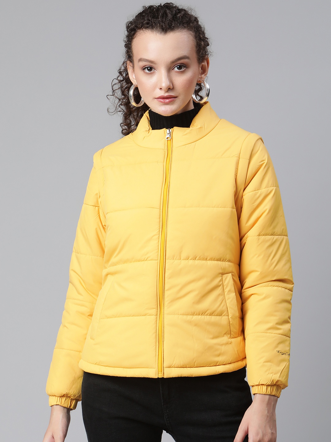 

Foreign Culture By Fort Collins Women Yellow Padded Jacket