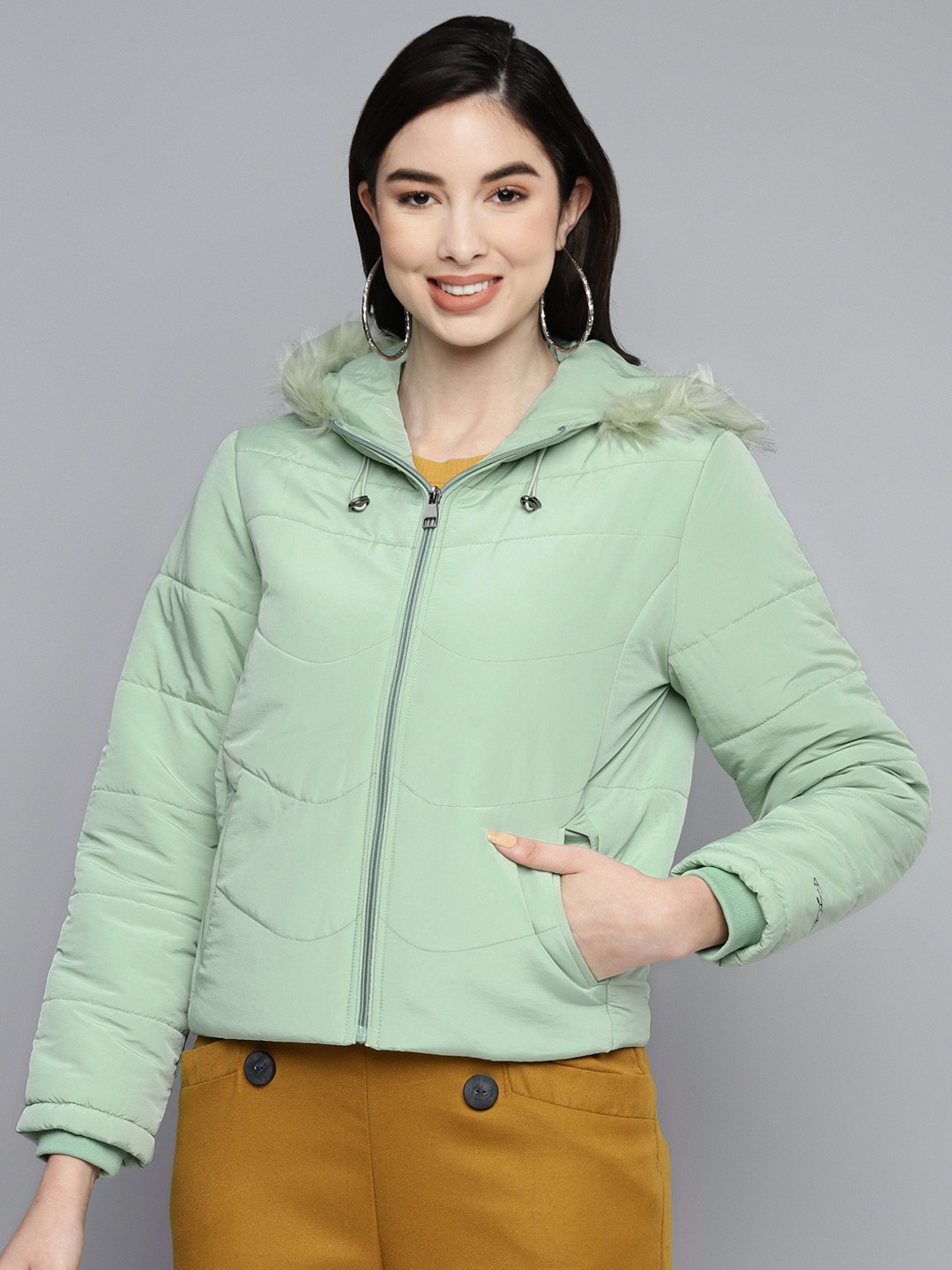 

Foreign Culture By Fort Collins Women Green Insulator Parka Jacket