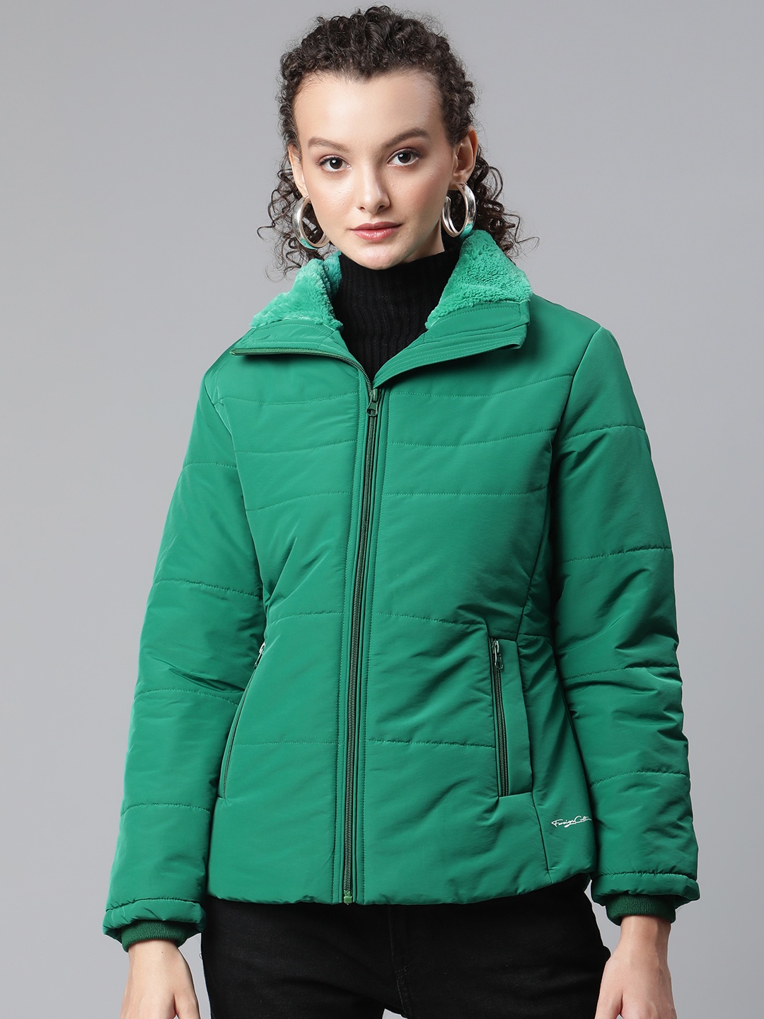 

Foreign Culture By Fort Collins Women Green Outdoor Tailored Jacket