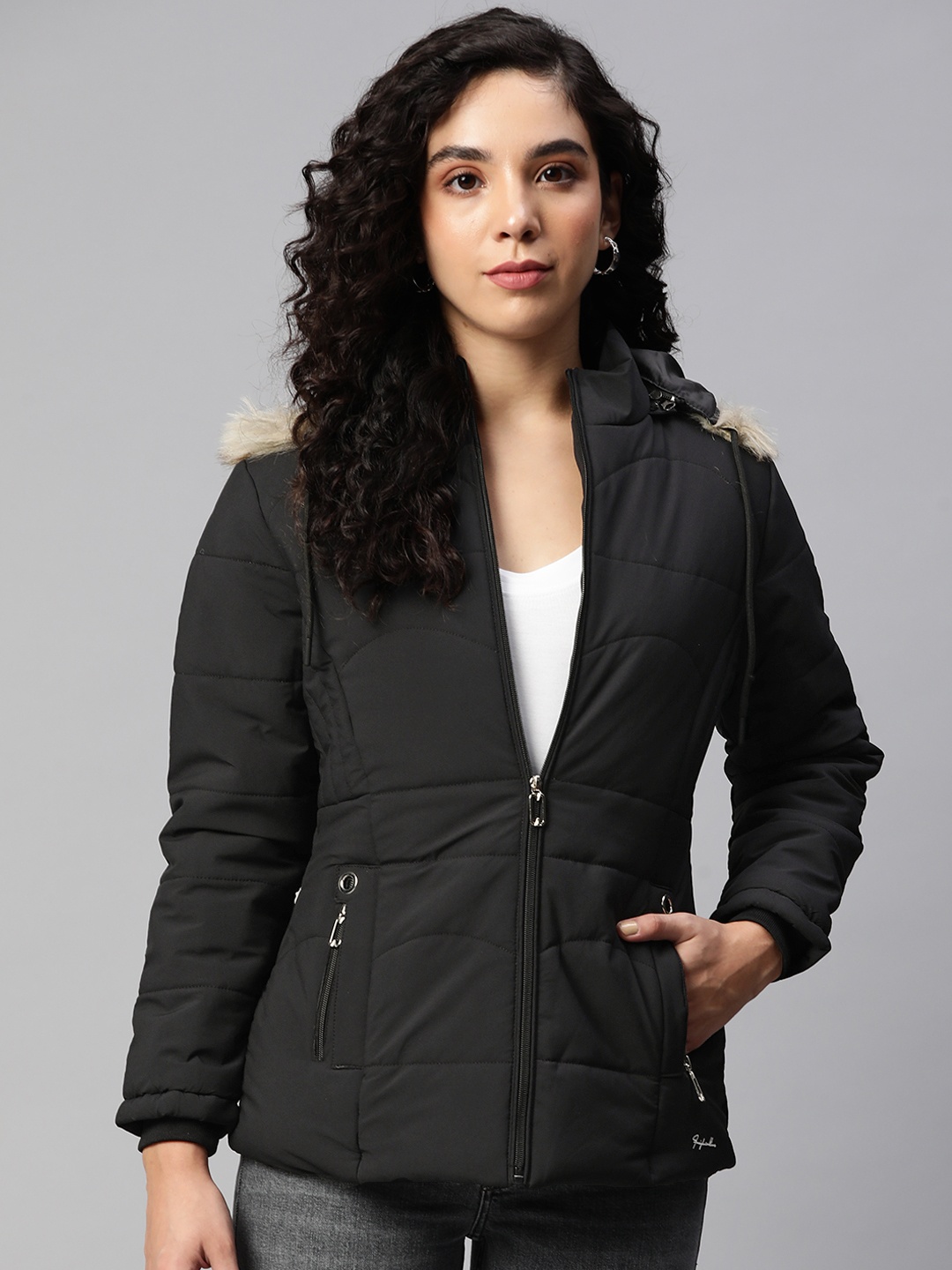 

Foreign Culture By Fort Collins Women Black Parka Jacket