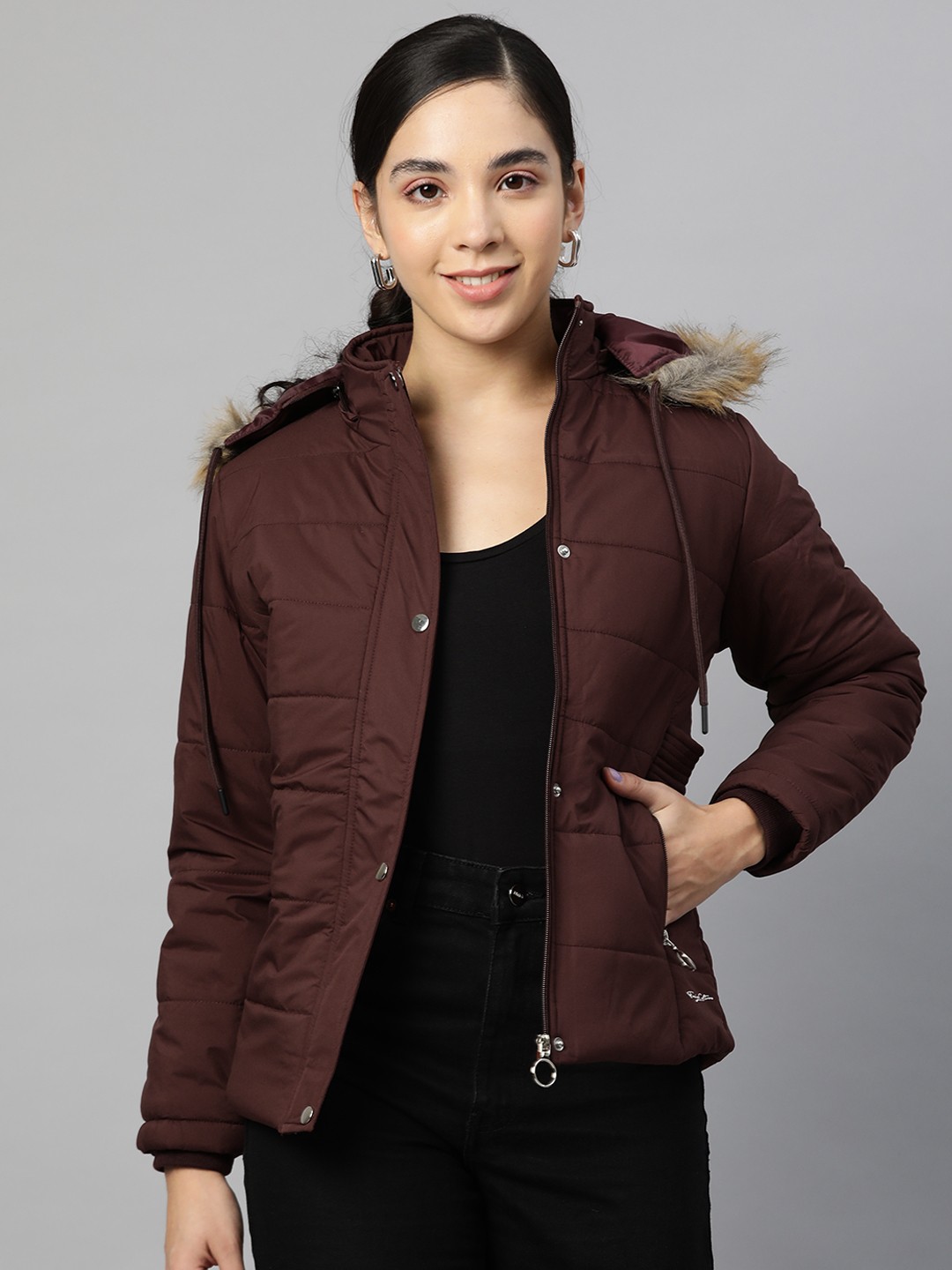 

Foreign Culture By Fort Collins Women Burgundy Insulator Parka Jacket
