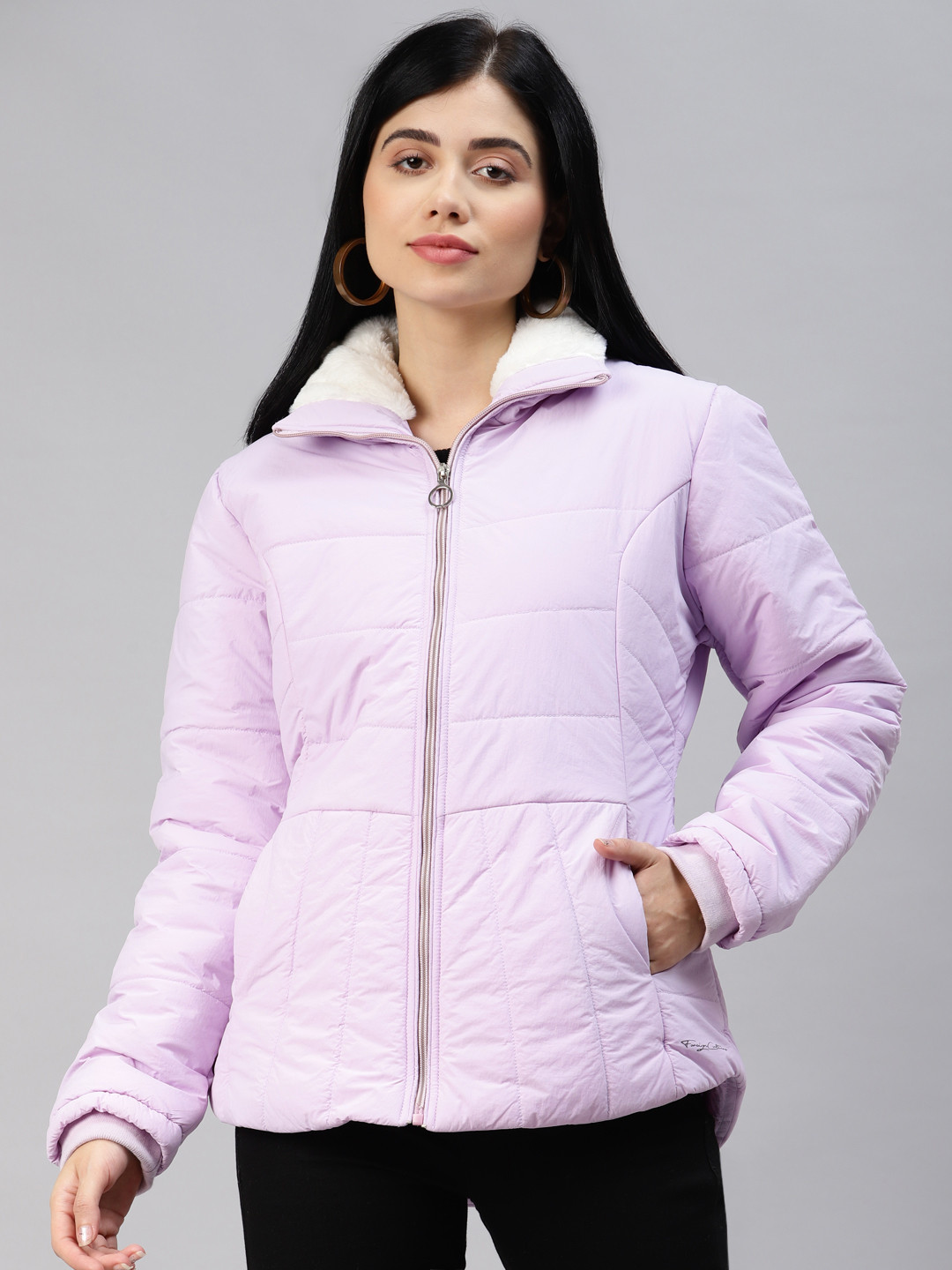 

Foreign Culture By Fort Collins Women Lavender Padded Jacket