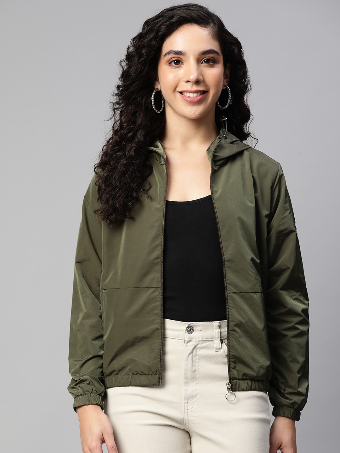 

Foreign Culture By Fort Collins Women Olive Green Tailored Jacket