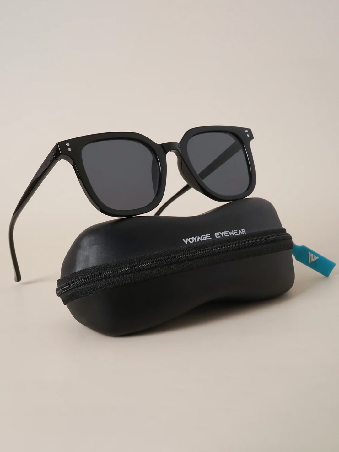 

Voyage Unisex Black Lens & Black Wayfarer Sunglasses with UV Protected Lens