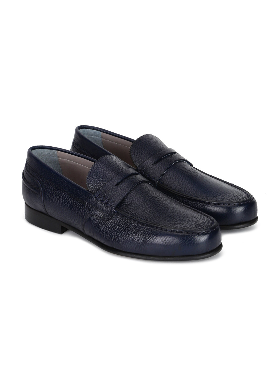 

MOLYER Men Navy Blue Perforations Loafers