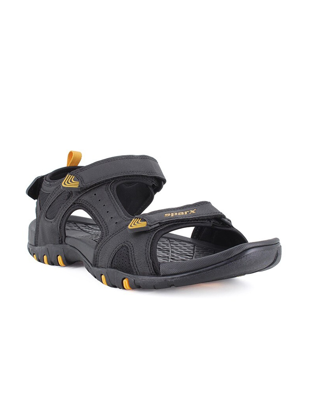 

Sparx Men Black & Yellow Sports Sandals