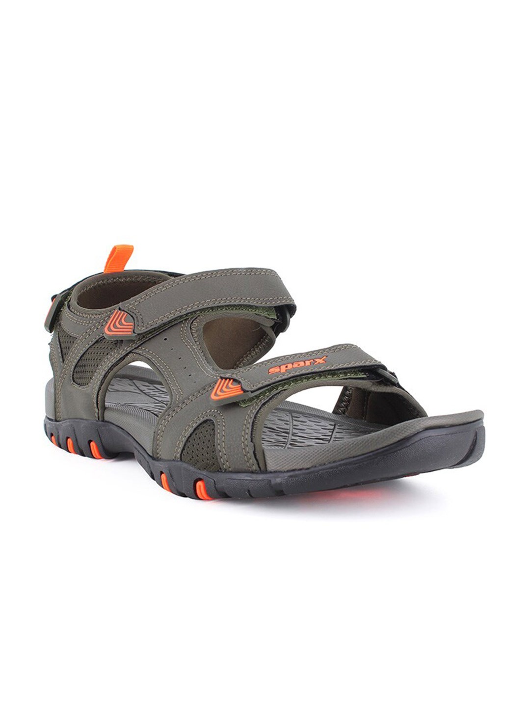 

Sparx Men Olive Green & Orange Sports Sandals