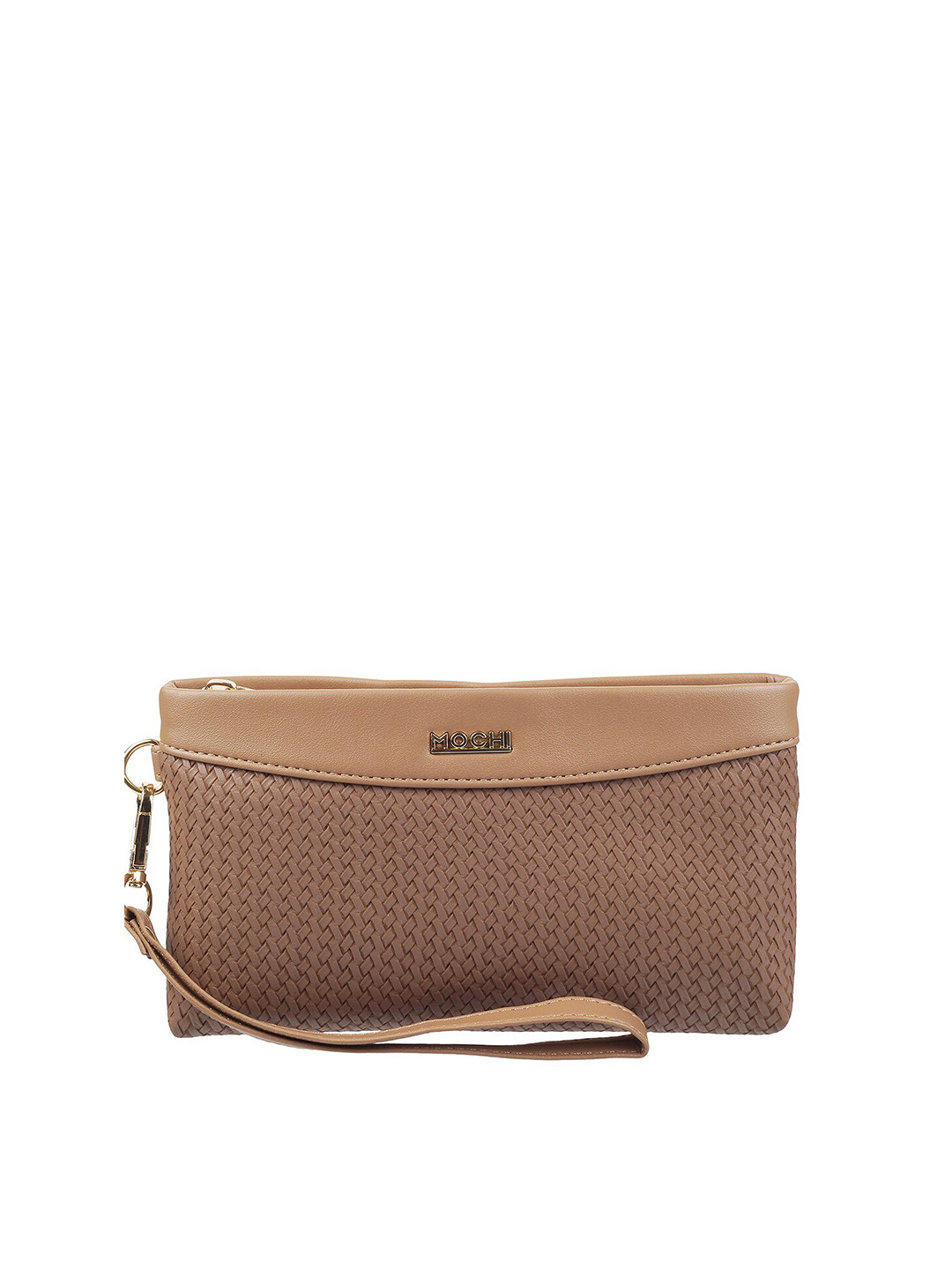 

Mochi Women Beige Abstract Printed Zip Around Wallet