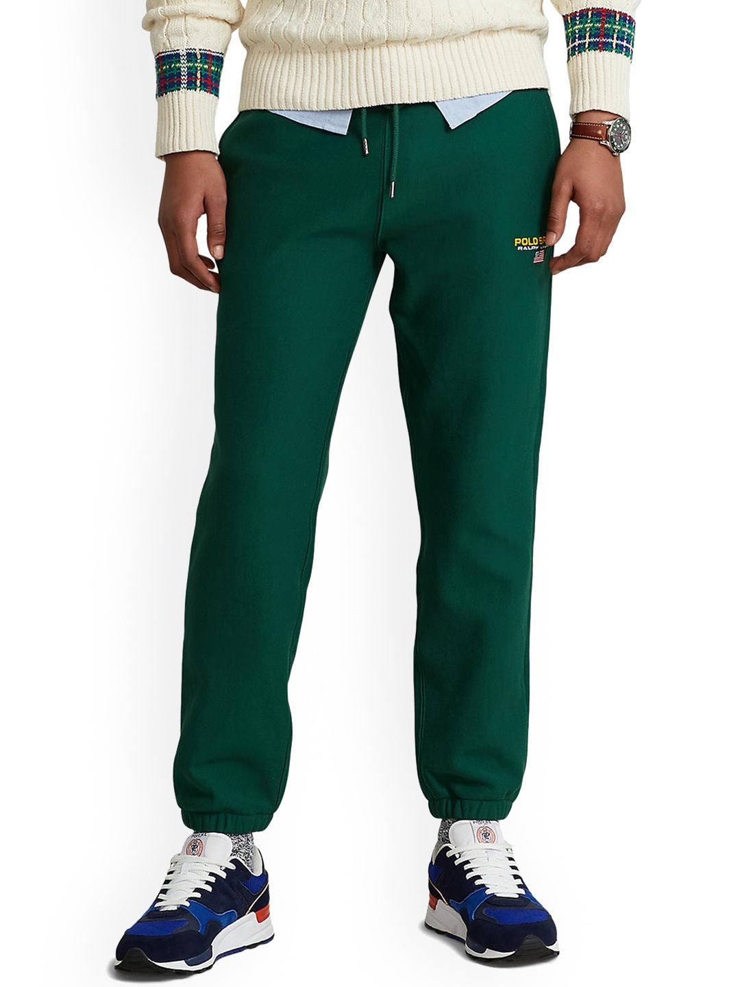

Polo Ralph Lauren Men Green Solid Joggers