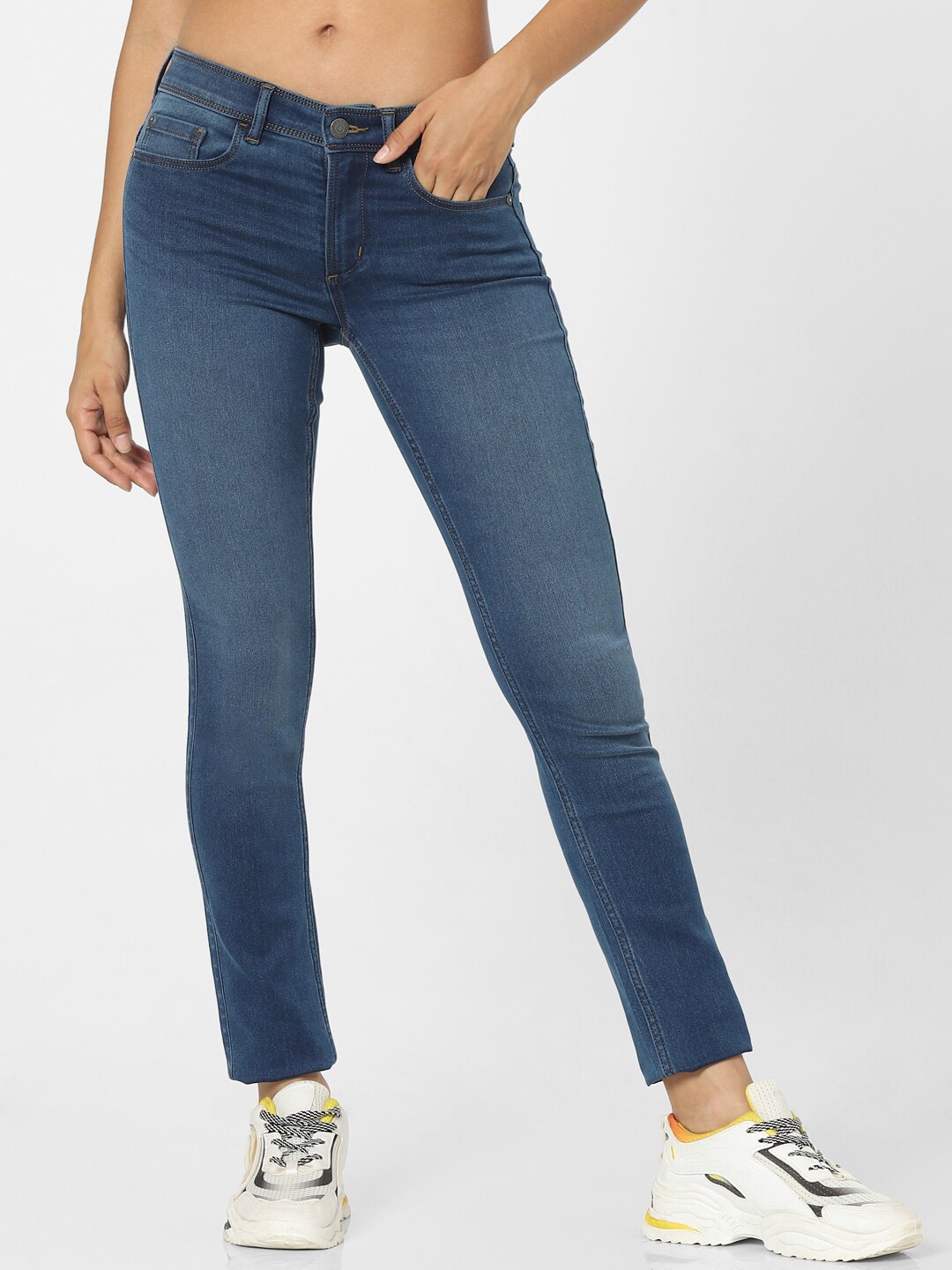

ONLY Women Blue Skinny Fit Light Fade Jeans