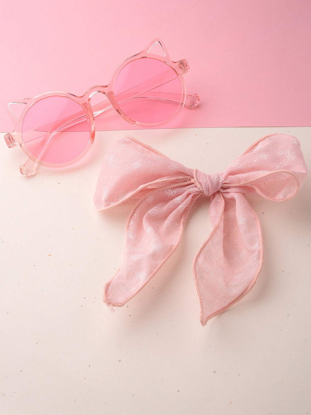 

Toniq Kids Girls Pink Set of 2 Sunglass & Hair Accessory Set