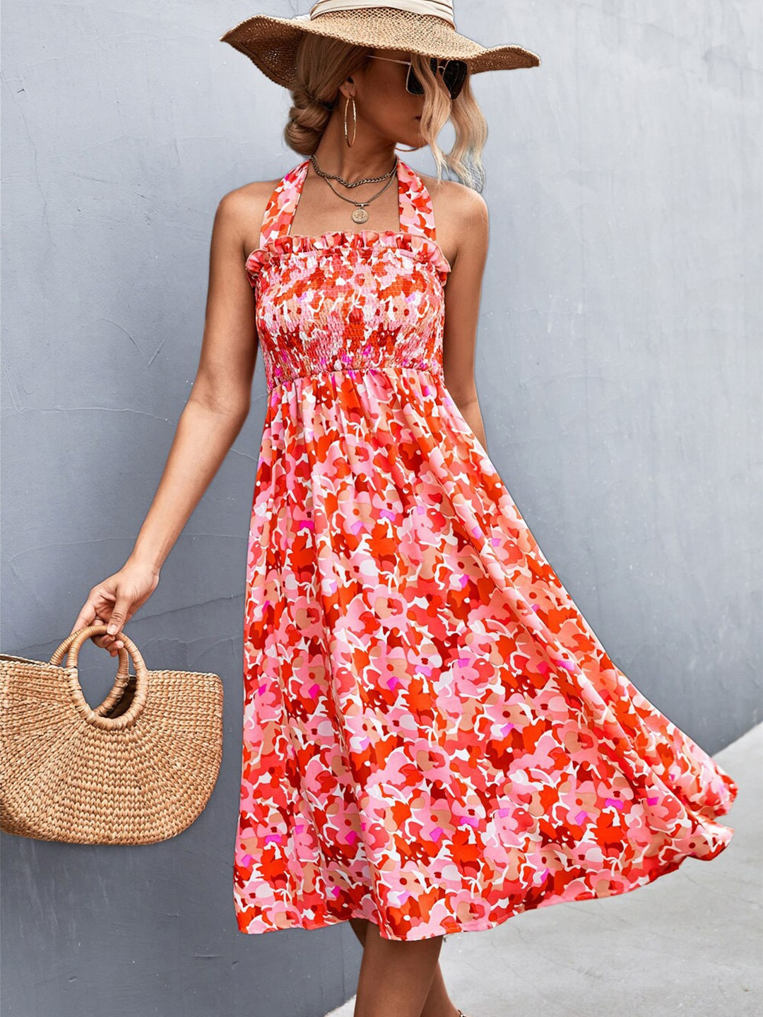 

BoStreet Red Floral Dress
