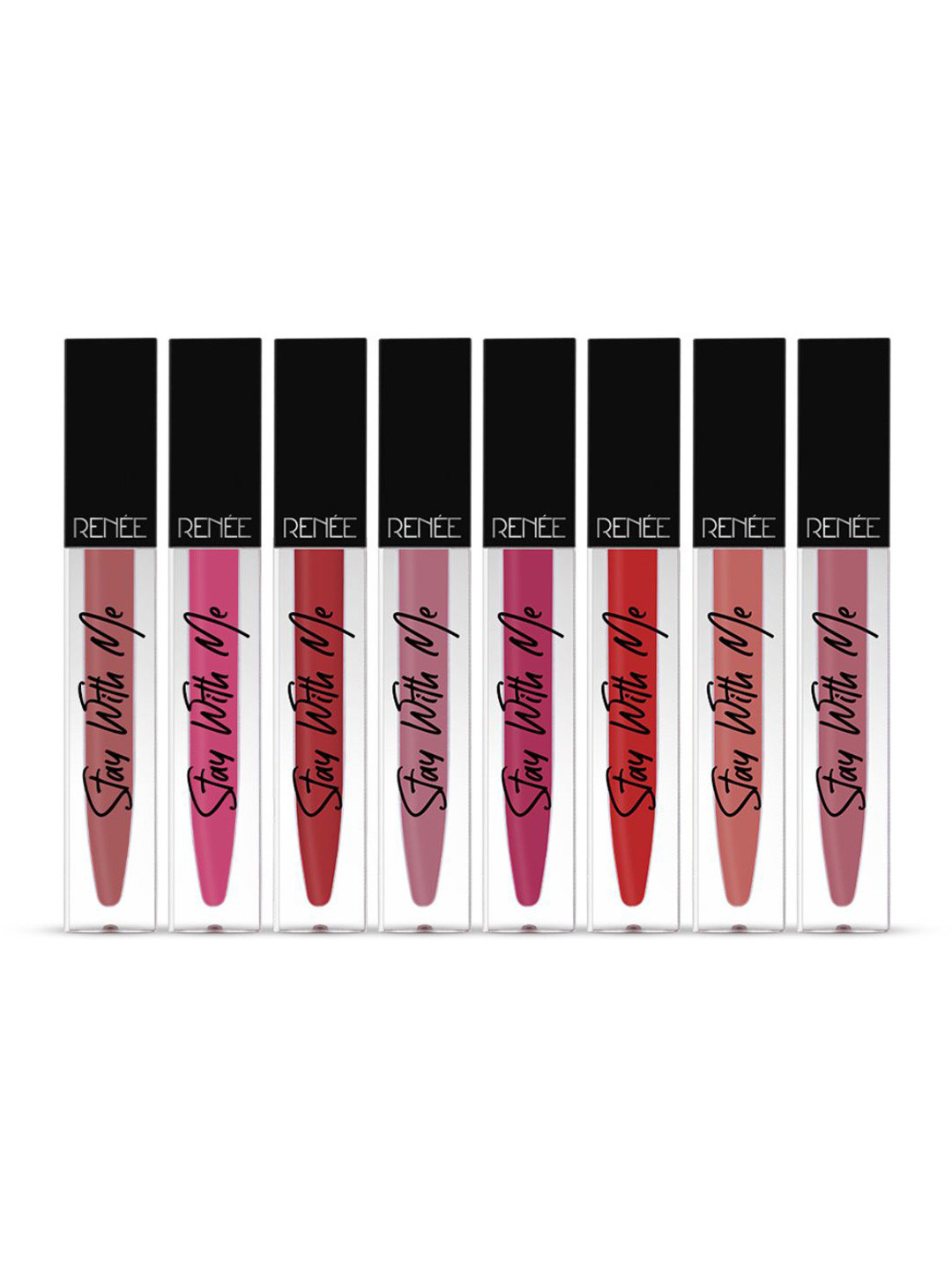 

Renee Stay With Me Matte Lip Color - Combo Of 8, Multi