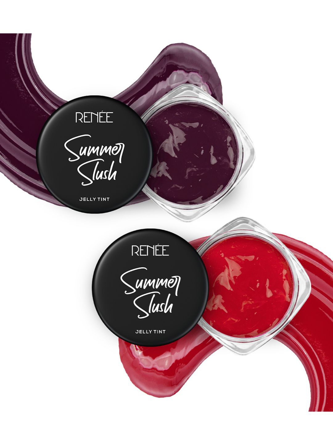 

Renee Set of 2 Summer Slush Jelly Lip Tint 13g Each - Tempting Grape & Divine Watermelon, Purple