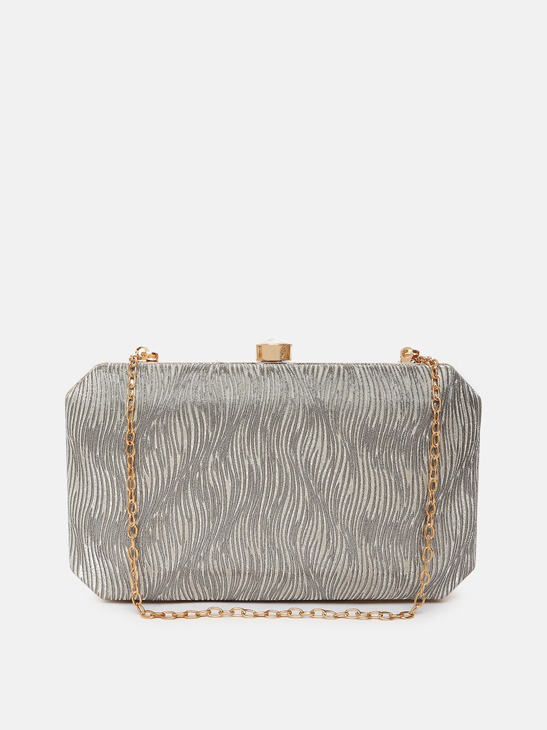 

FABBHUE Women Silver Clutches