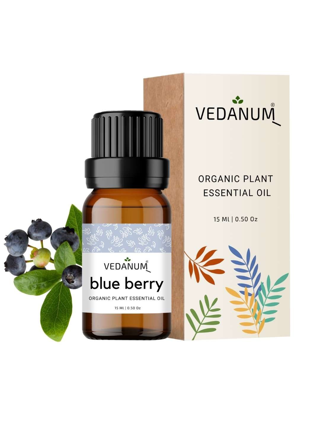 

VEDANUM Premium Blue Berry Organic Plant Essential Oil - 15 ml, White