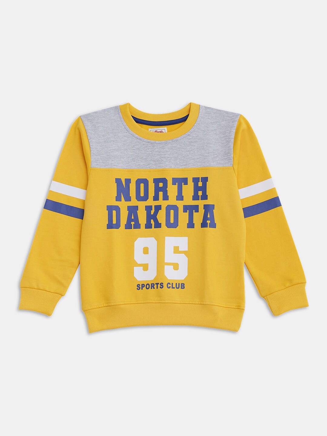 

R&B Boys Yellow Printed Sweatshirt