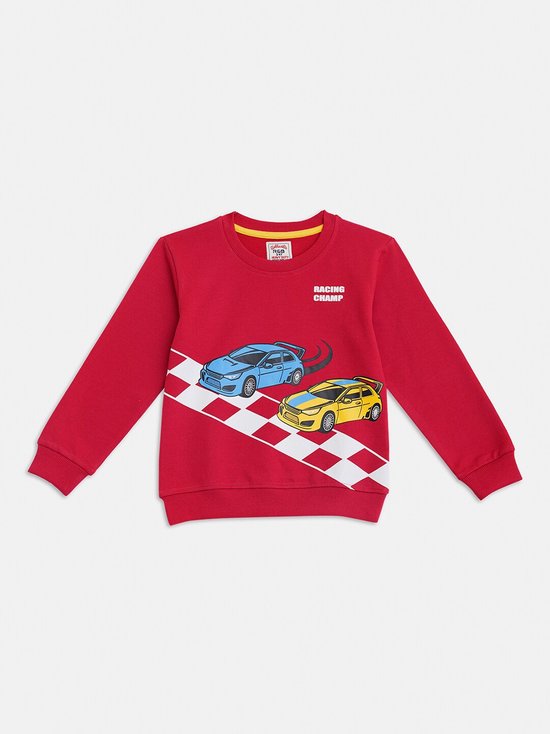 

R&B Boys Red Printed Sweatshirt