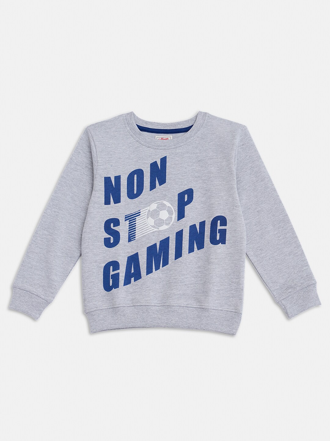 

R&B Boys Grey Printed Sweatshirt