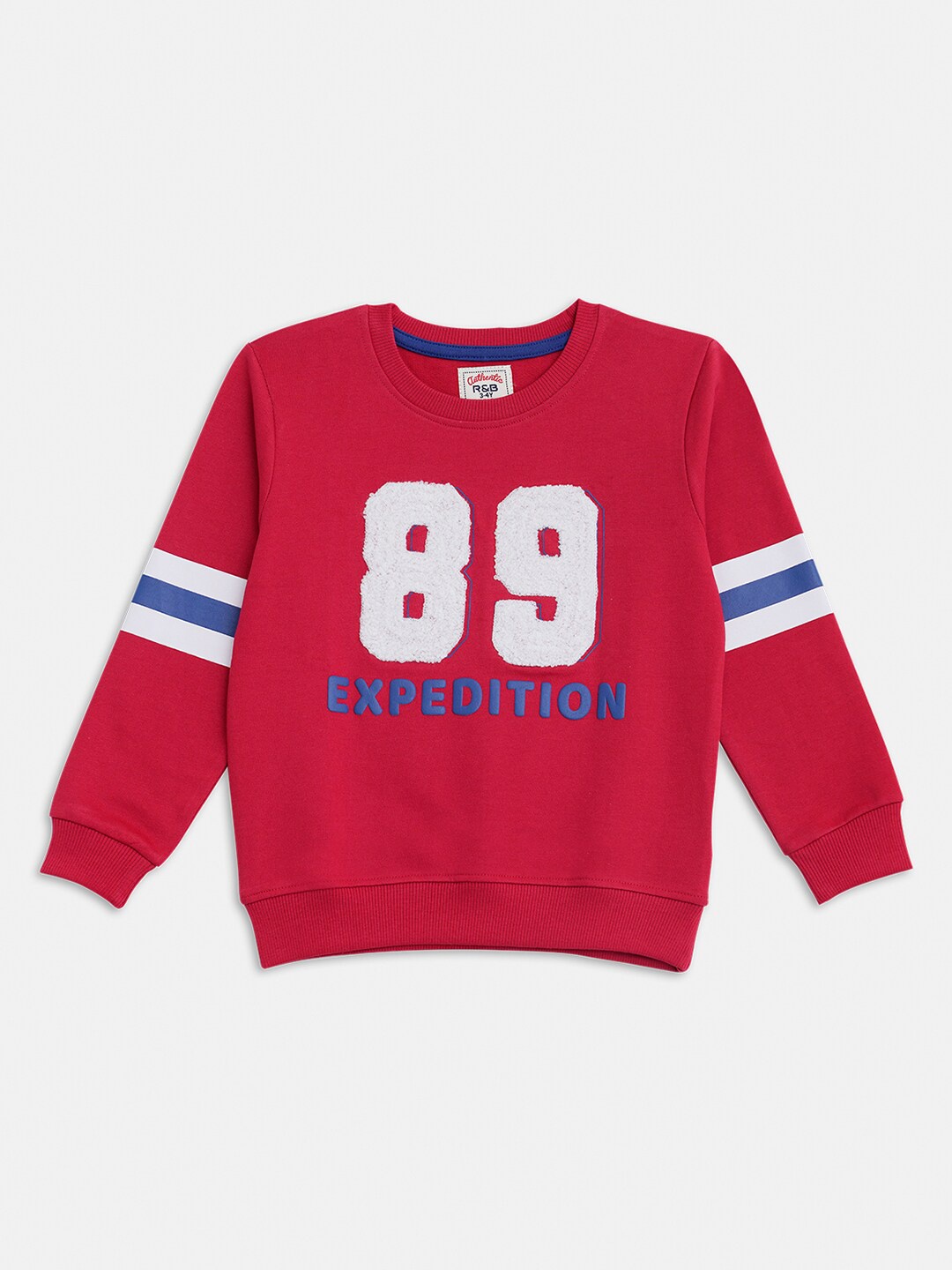 

R&B Boys Red Printed Sweatshirt