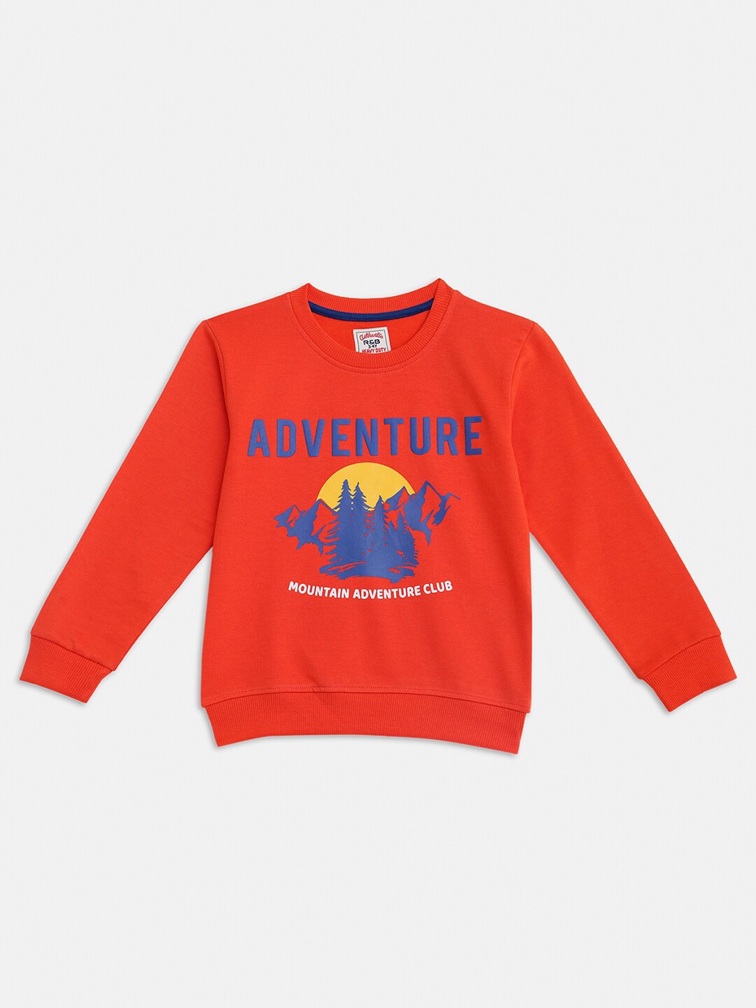 

R&B Boys Red Printed Sweatshirt