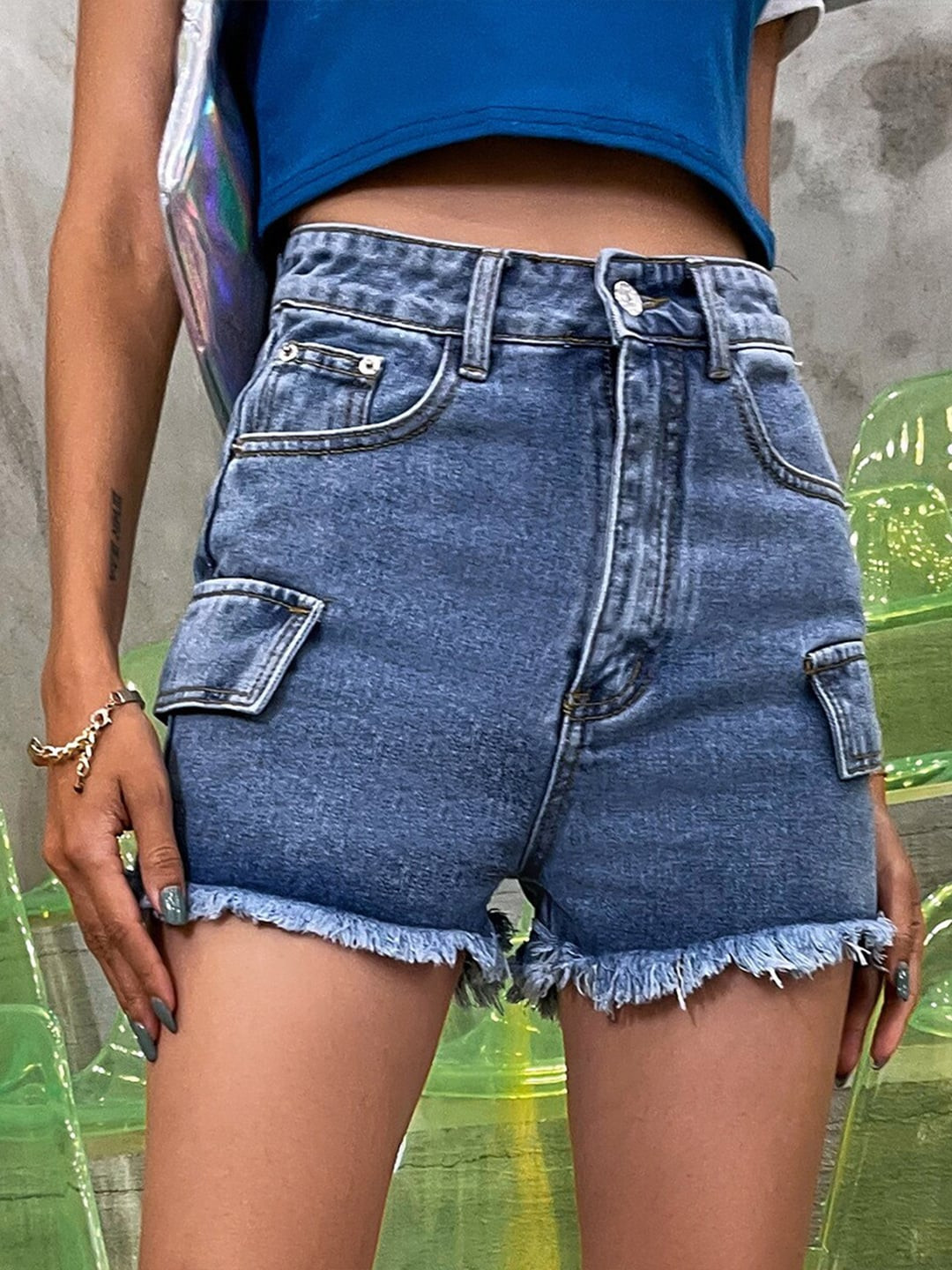 

StyleCast Women Blue Highly Distressed Heavy Fade Jeans