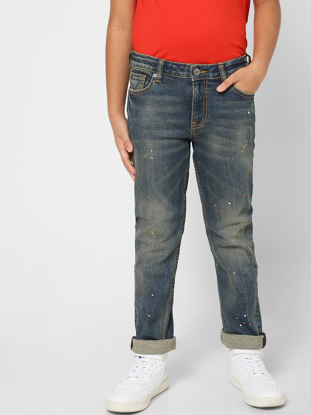 

Jack & Jones Boys Blue Low Distress Heavy Fade Jeans