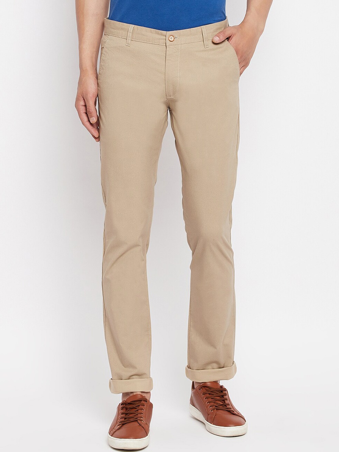 

Duke Men Khaki Slim Fit Trousers