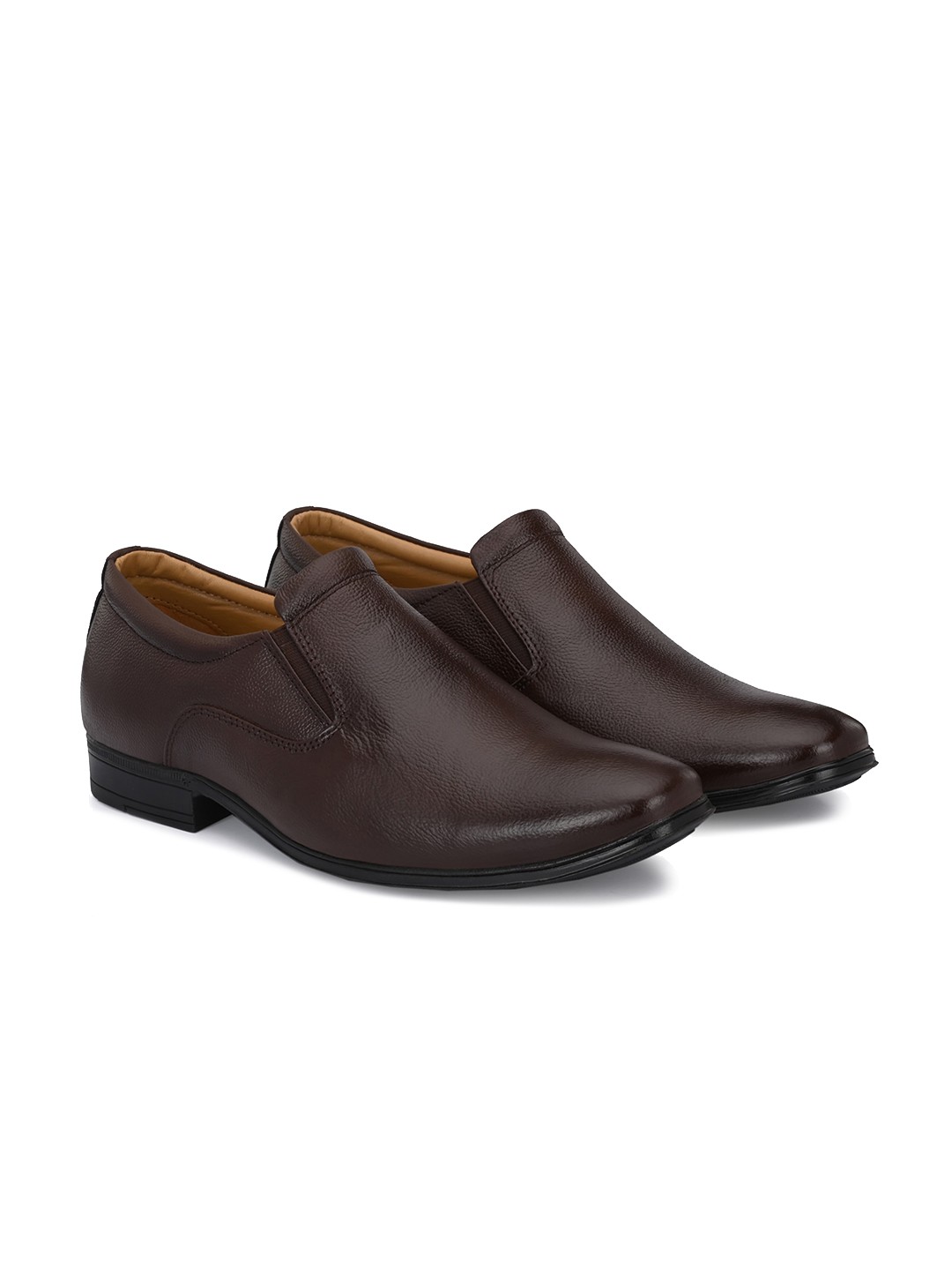 

Azzaro Black Men Brown Solid Slip-On Formal Shoes