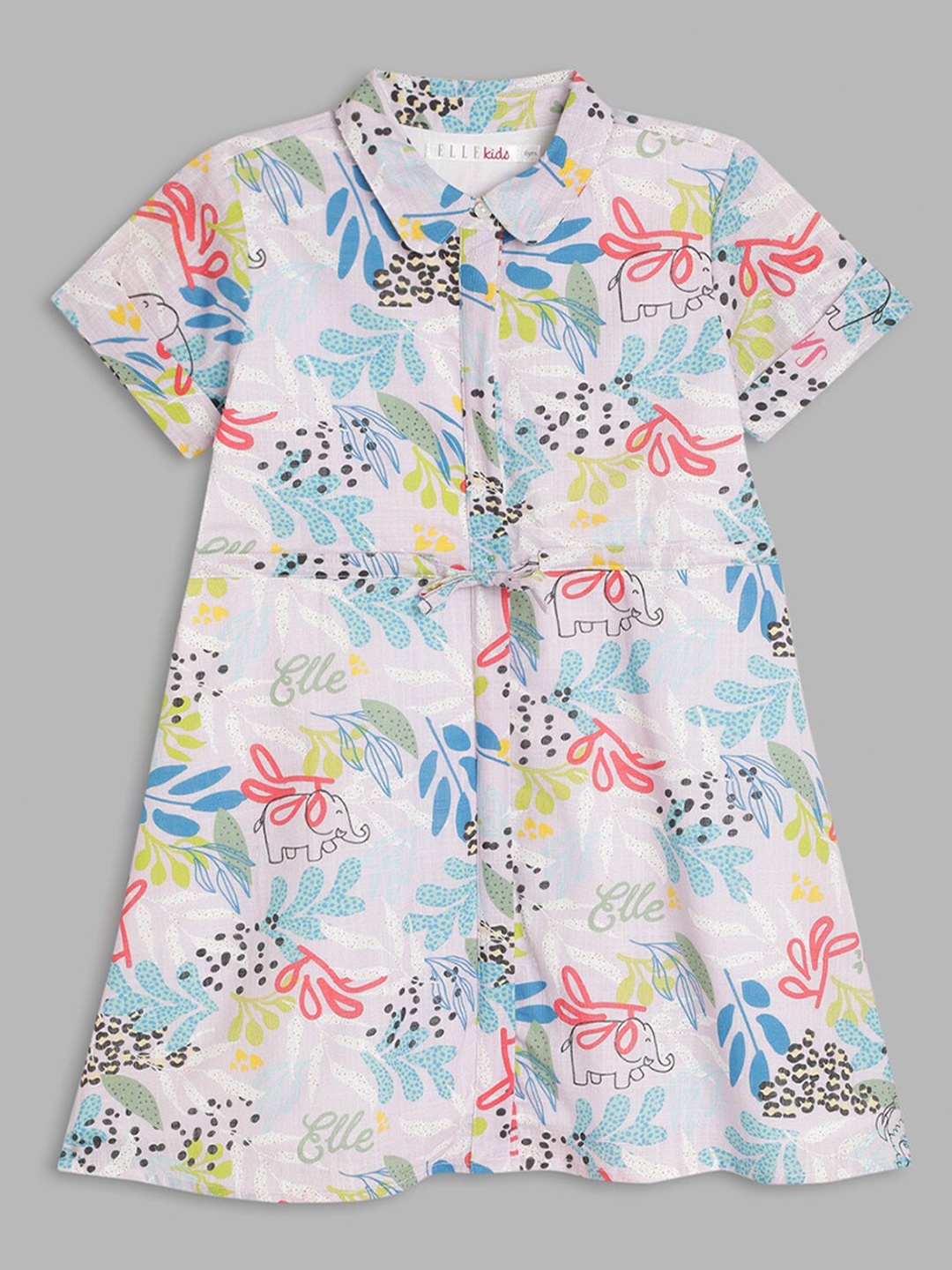 

ELLE Off White Floral Shirt Dress
