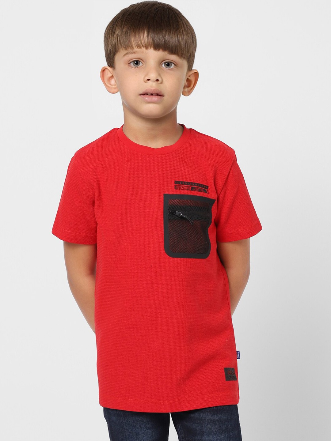 

Jack & Jones Boys Red Extended Sleeves T-shirt