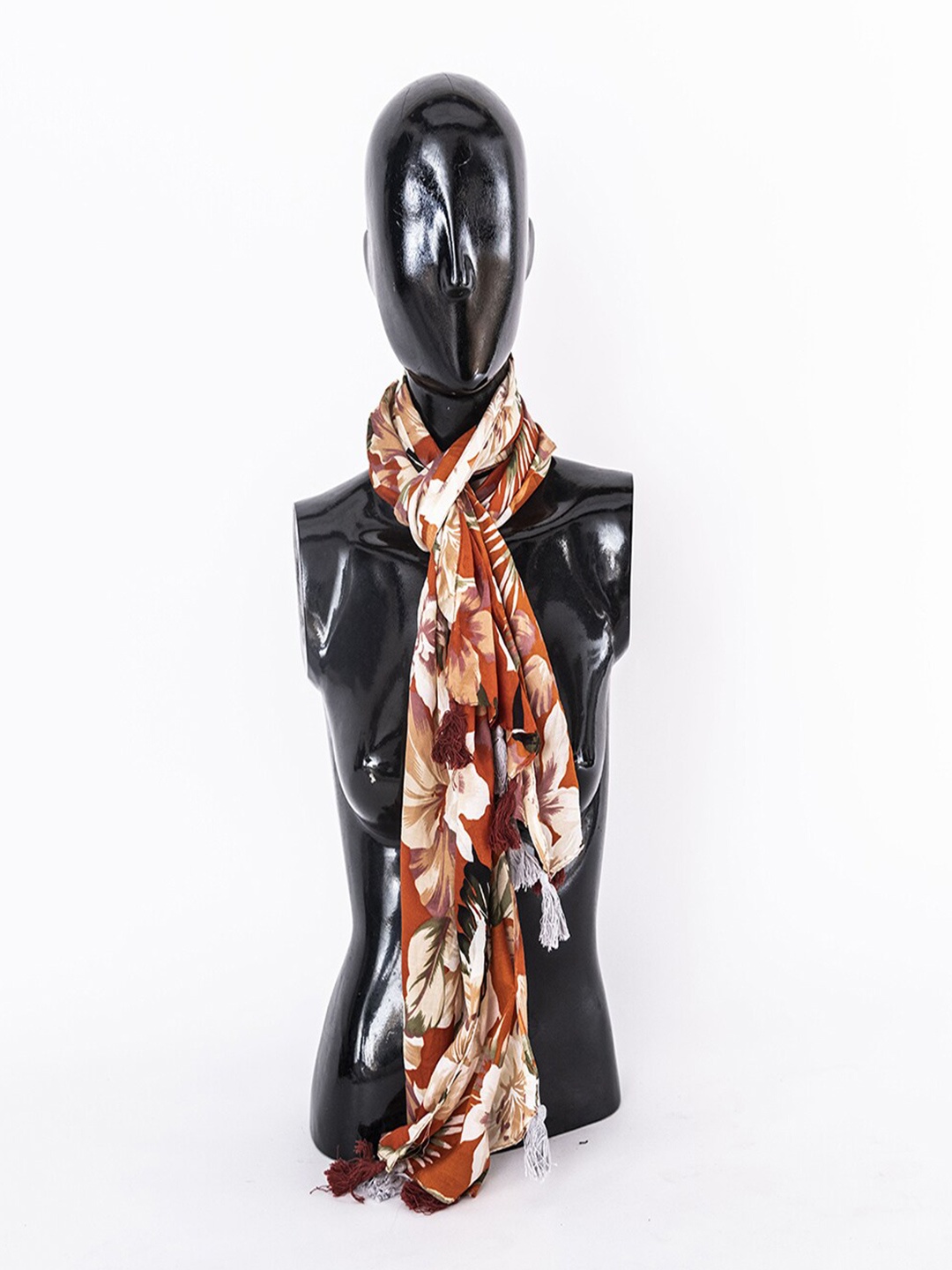

Jewelz Women Rust & Cream-Coloured Printed Stole