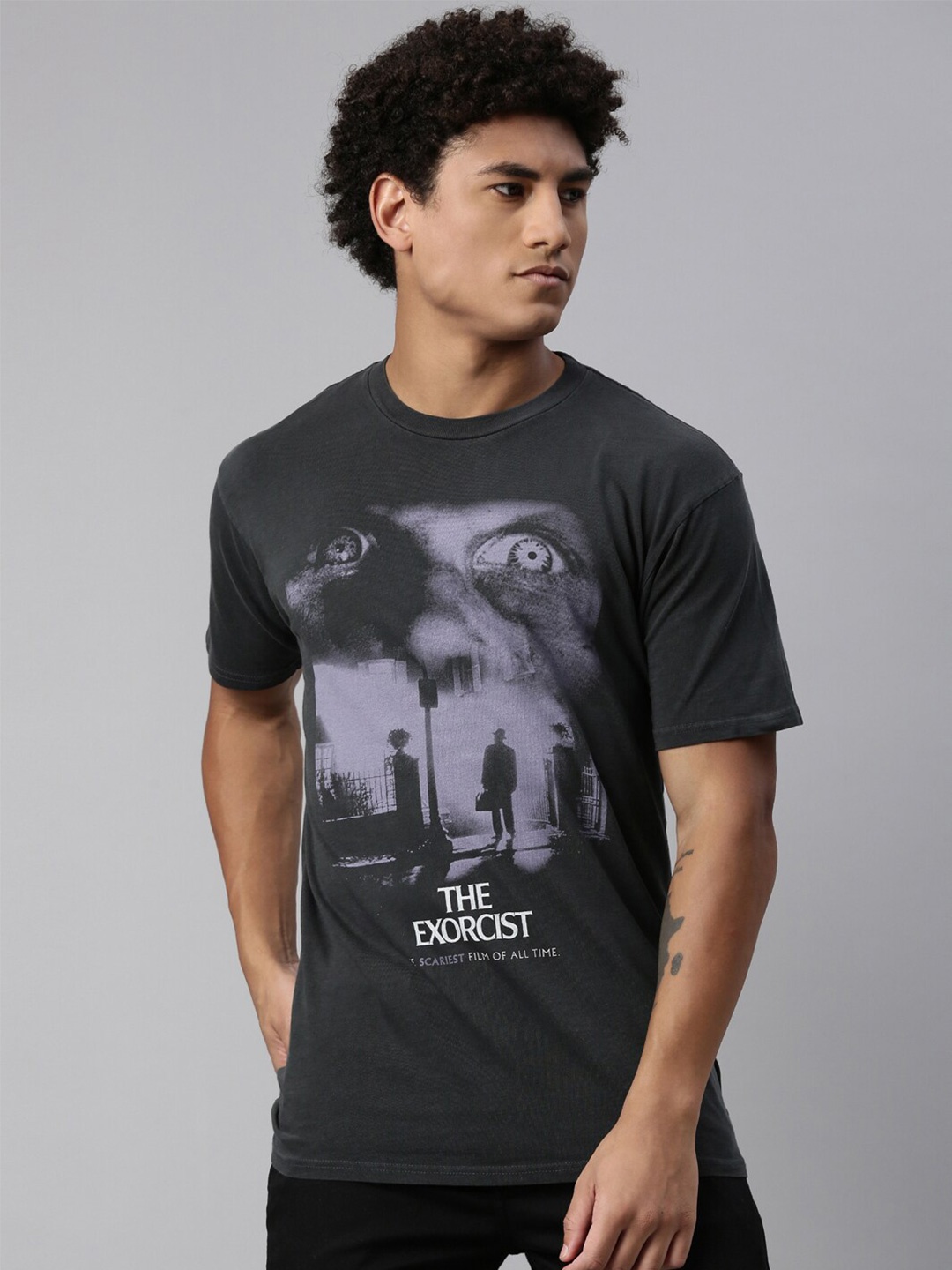 

Vans Men Black & caviar Printed Organic Cotton Applique T-shirt